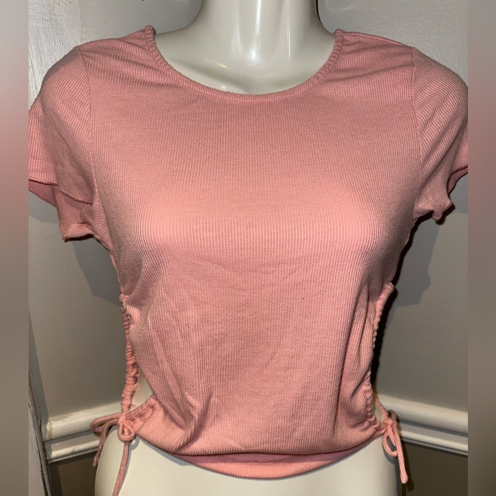 Princess Polly Blush Pink Ruched Crop Top